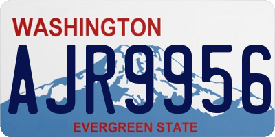 WA license plate AJR9956