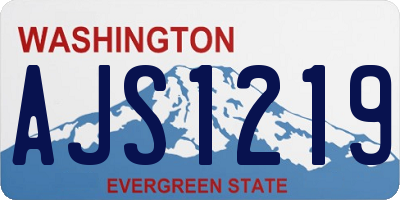 WA license plate AJS1219