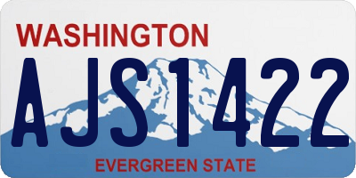 WA license plate AJS1422