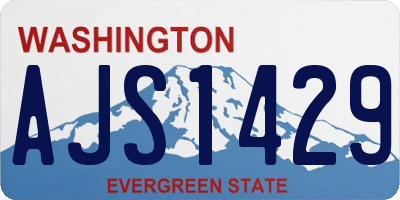 WA license plate AJS1429