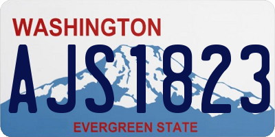 WA license plate AJS1823