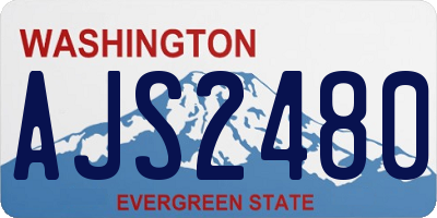 WA license plate AJS2480