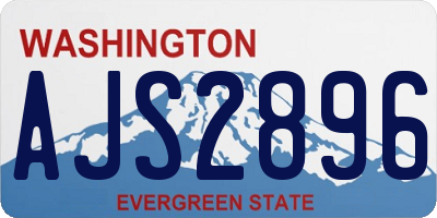 WA license plate AJS2896