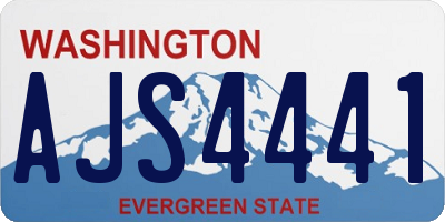 WA license plate AJS4441