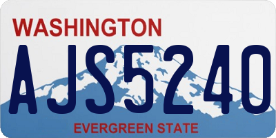 WA license plate AJS5240