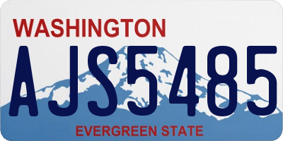 WA license plate AJS5485