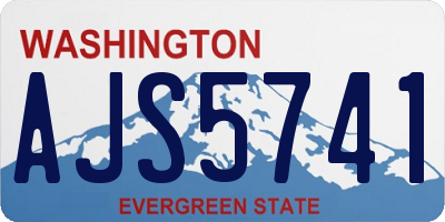 WA license plate AJS5741