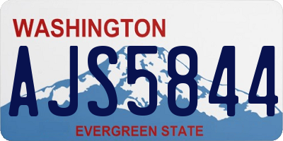 WA license plate AJS5844