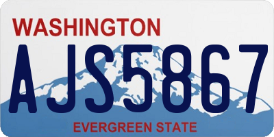 WA license plate AJS5867