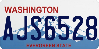 WA license plate AJS6528
