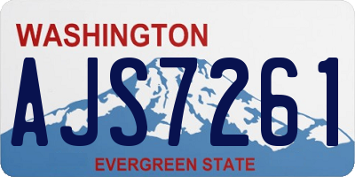 WA license plate AJS7261