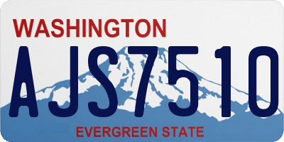 WA license plate AJS7510