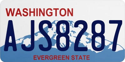 WA license plate AJS8287