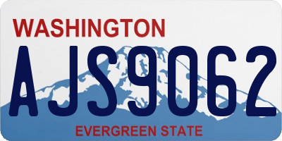 WA license plate AJS9062