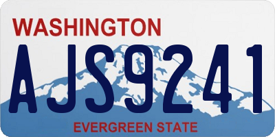 WA license plate AJS9241