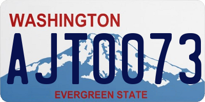 WA license plate AJT0073