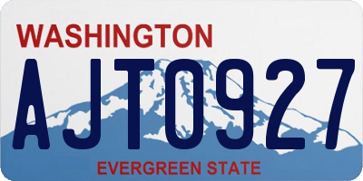 WA license plate AJT0927