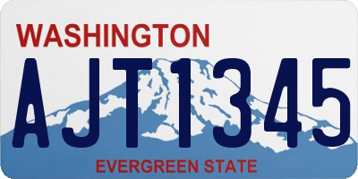WA license plate AJT1345