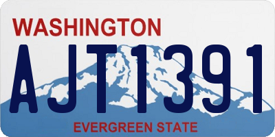 WA license plate AJT1391