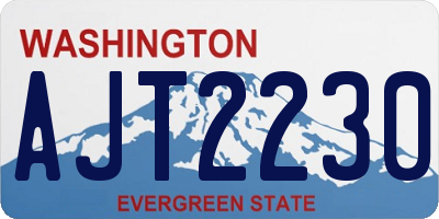 WA license plate AJT2230