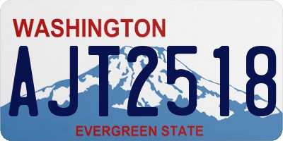 WA license plate AJT2518