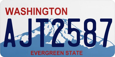 WA license plate AJT2587