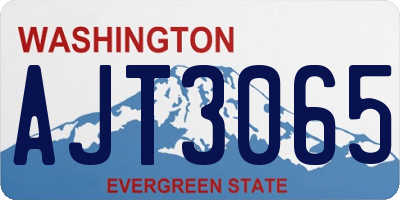 WA license plate AJT3065