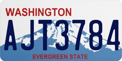 WA license plate AJT3784