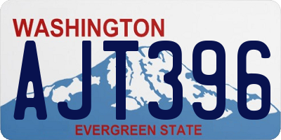 WA license plate AJT396