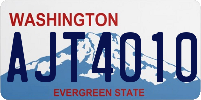 WA license plate AJT4010