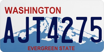 WA license plate AJT4275