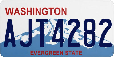 WA license plate AJT4282