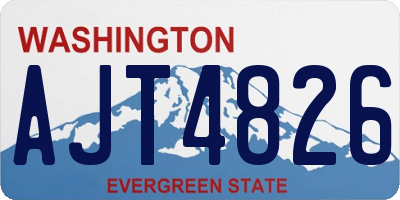 WA license plate AJT4826