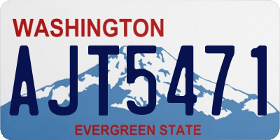 WA license plate AJT5471