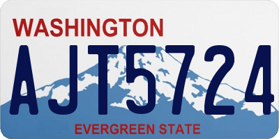 WA license plate AJT5724