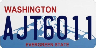 WA license plate AJT6011