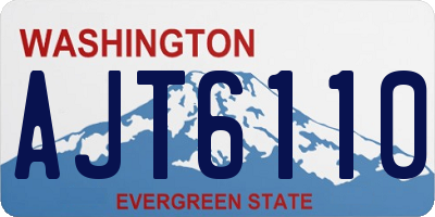 WA license plate AJT6110