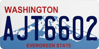 WA license plate AJT6602