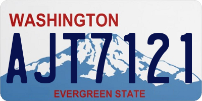 WA license plate AJT7121