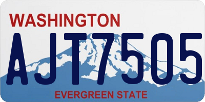 WA license plate AJT7505