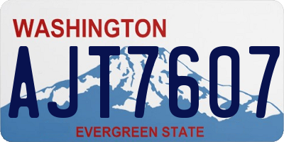 WA license plate AJT7607
