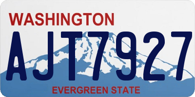 WA license plate AJT7927