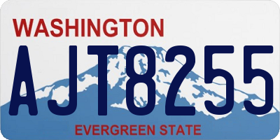 WA license plate AJT8255