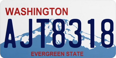 WA license plate AJT8318
