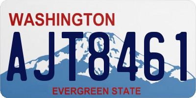 WA license plate AJT8461