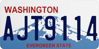 WA license plate AJT9114