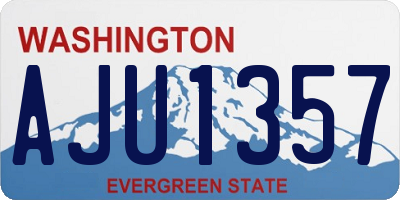 WA license plate AJU1357