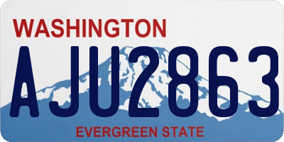 WA license plate AJU2863