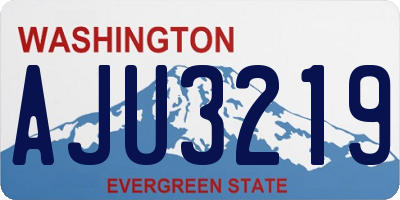 WA license plate AJU3219