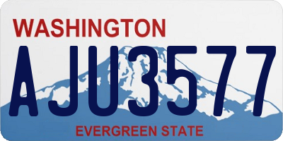 WA license plate AJU3577